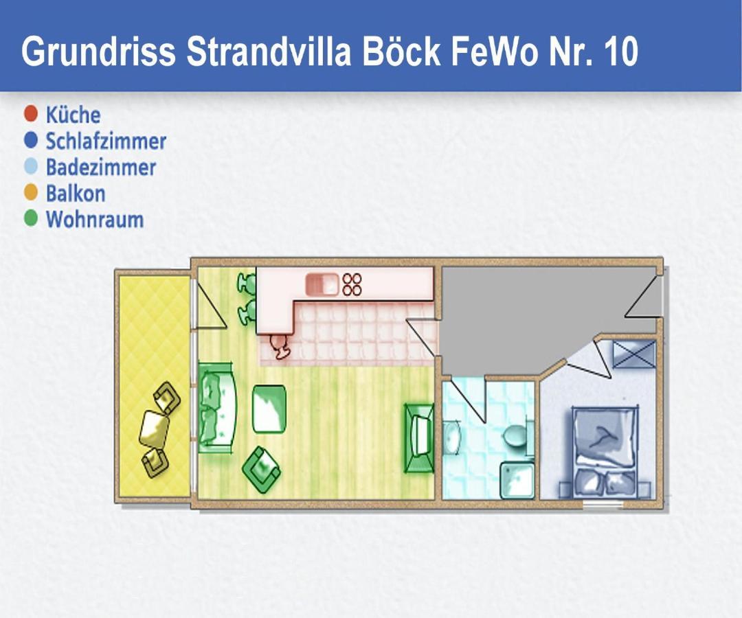 Strandvilla Boeck Fewo 10 Strandnah, Balkon, Meerblick Glowe Kültér fotó